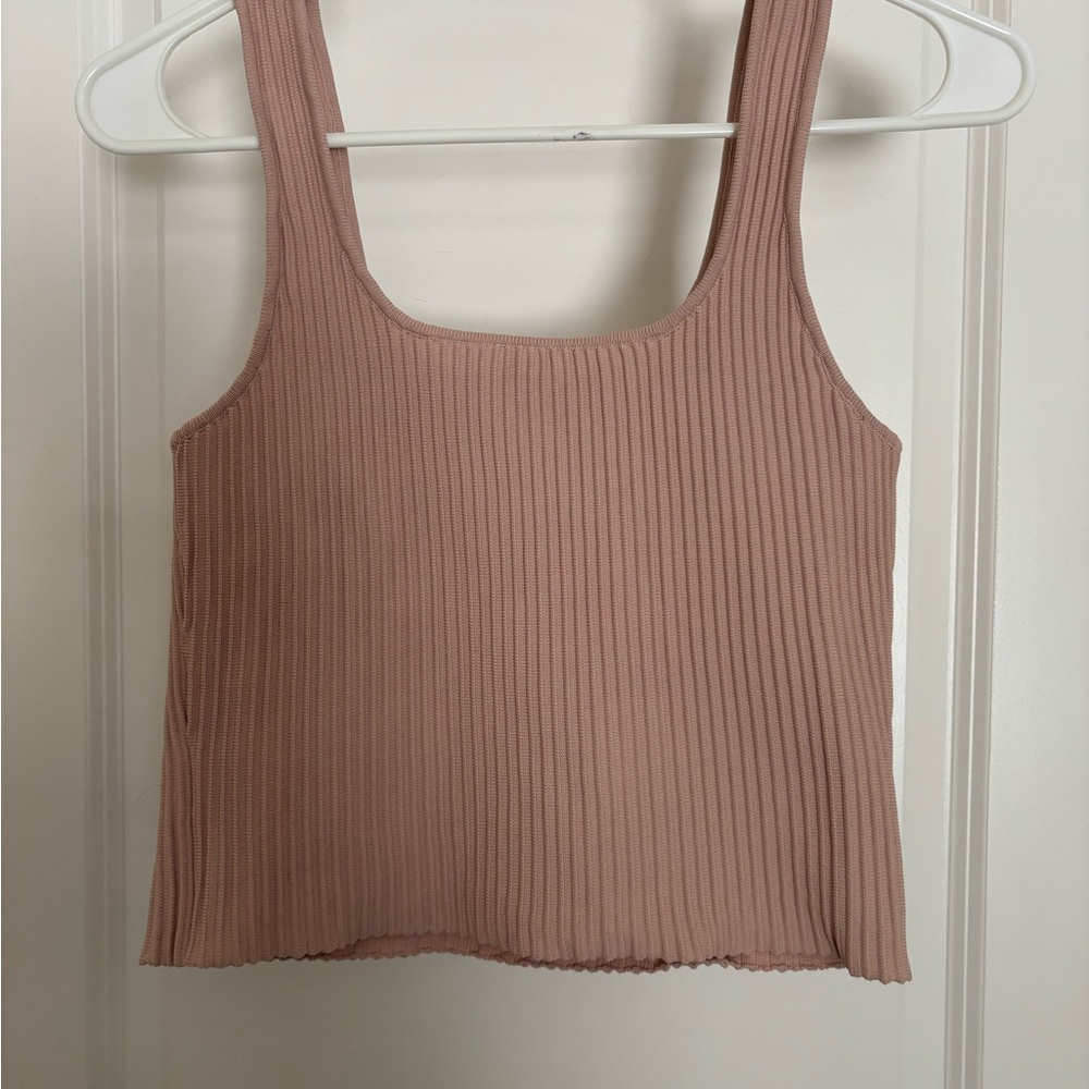 Forever 21 Ribbed Pink Tank Top